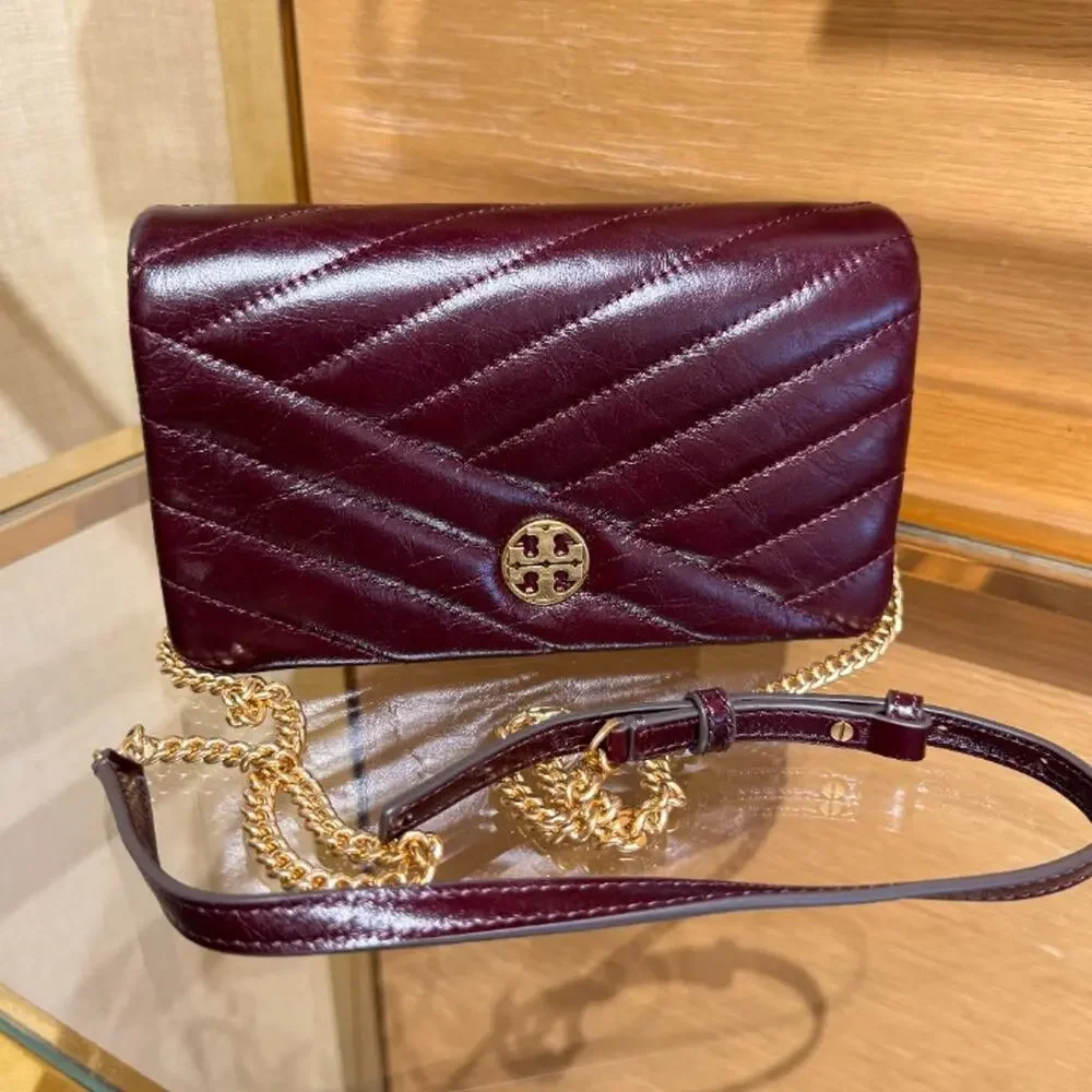 NEW‼️Tory Burch Willa Chevron Glazed Wallet Crossbody 188154 $470